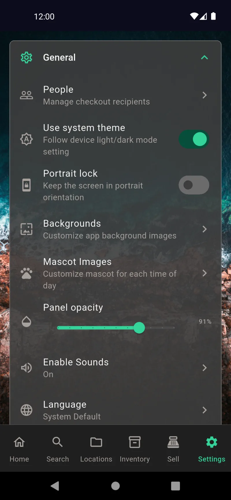 Settings > General with People — Manage checkout recipients entry